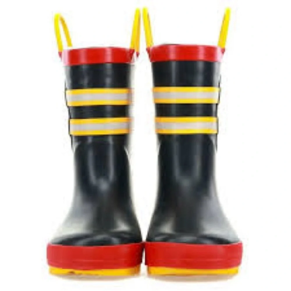 NEW!! Boys Western Chief Kids Fire Rescue Rain Boots Size 7/8 Toddler